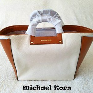 NWT Michael Kors Extra-Large Cotton Tote Bag
